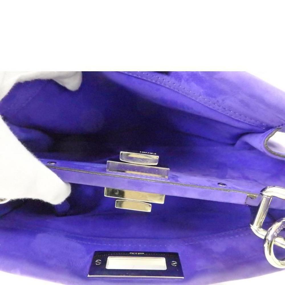 Fendi Peekaboo Regular Suede Bag Purple - Picture 6 of 8